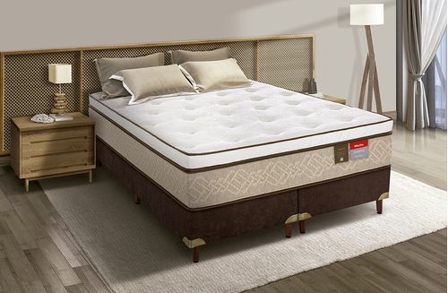 Conjunto Box Queen Imperial Látex Gel - 158x198x72 | Reconflex