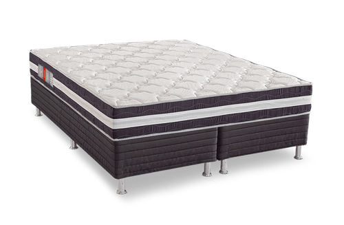 Confira o Conjunto Box Queen Espuma D33 Max Saúde Premium - reconflex